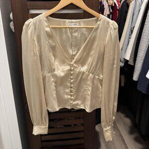 Reformation silk blouse size medium